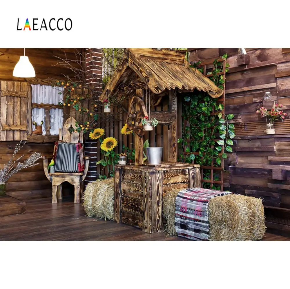 

Laeacco Farm Warehouse Rural Haystack Sunflower Vine Wooden Autumn Child Interior Photo Backdrops Photo Backgrounds Photo Studio