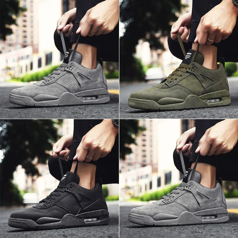

Spring New Casual Air Cushion Sport Sneakers Male Korean Version of Absorb Shock Light Men's Board Shoes Burst Basketball Shoes