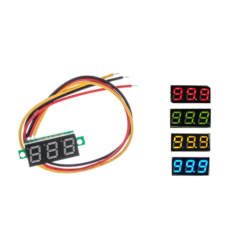 

DC digital voltmeter head 0.28'' LED digital voltmeter DC0-100.0V three-wire
