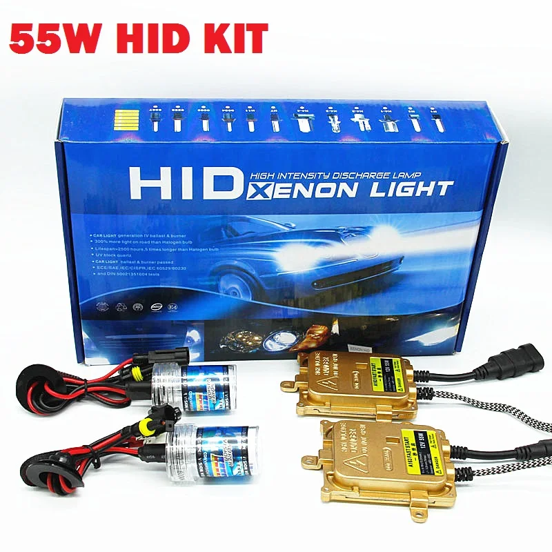 Комплект ксеноновых ламп HID с тонким балластом 12 В 55 Вт H4 H7 H11 9005 9006 HB3 HB4 H1 H3