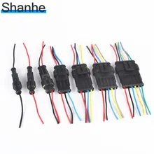 Автоматический проводной соединитель 1 2 3 4 5 6 способ 1P 2P 3P 4P 5P автоматический разъем мужской и женский водонепроницаемый Электрический разъем с кабелем