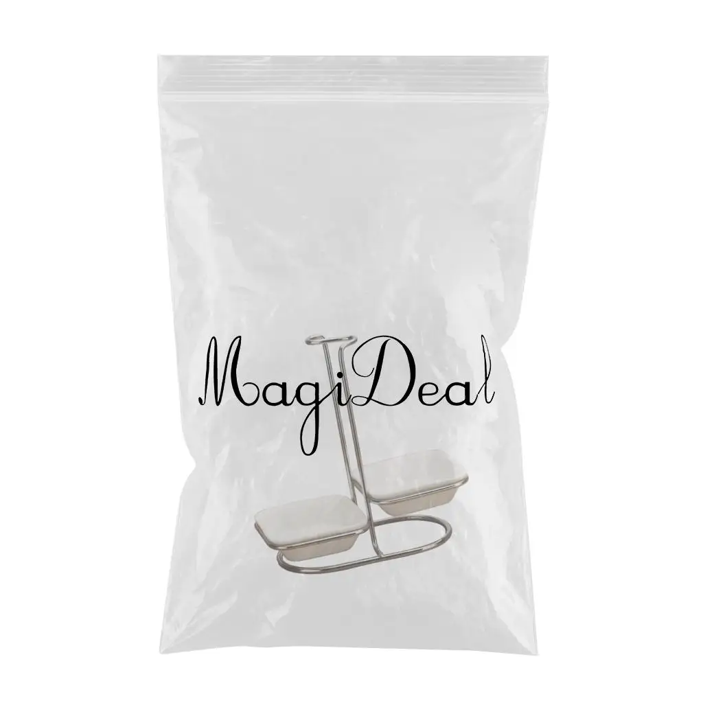 Modern White Ceramic Kitchen Ladle Spoon Rest Holder with Polished Stainless Steel Rack Spoon Rests Clips Holder Kitchen Tools