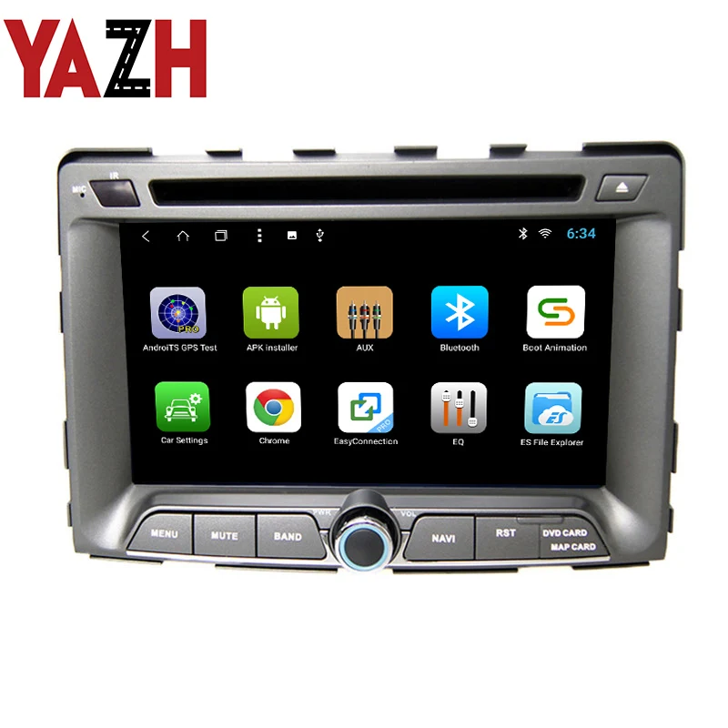 Excellent YAZH 2 Din Car Radio CD DVD Player For Ssangyong Rodius 2004/Rexton 2006/STAVIC/Micro Stavic Android Stereo Multimedia GPS SWC 1