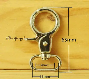 

Lobster Clasps Clips Claw purse hooks Swivel snap hook silver 33 mm 6pcs P30