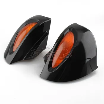 

For BMW R1100 RT R1100 RTP R1150 RT Black Motorcycle Rearview Side Mirrors with Amber Turn Signal Lights 1pair