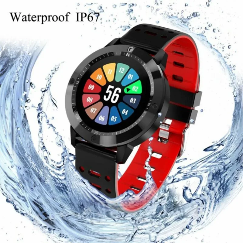 

Multi-Function CF58 Color Screen Smart Watch IP67 Waterproof Tempered Glass Fitness Record Heart Rate Monitoring Smart Watch