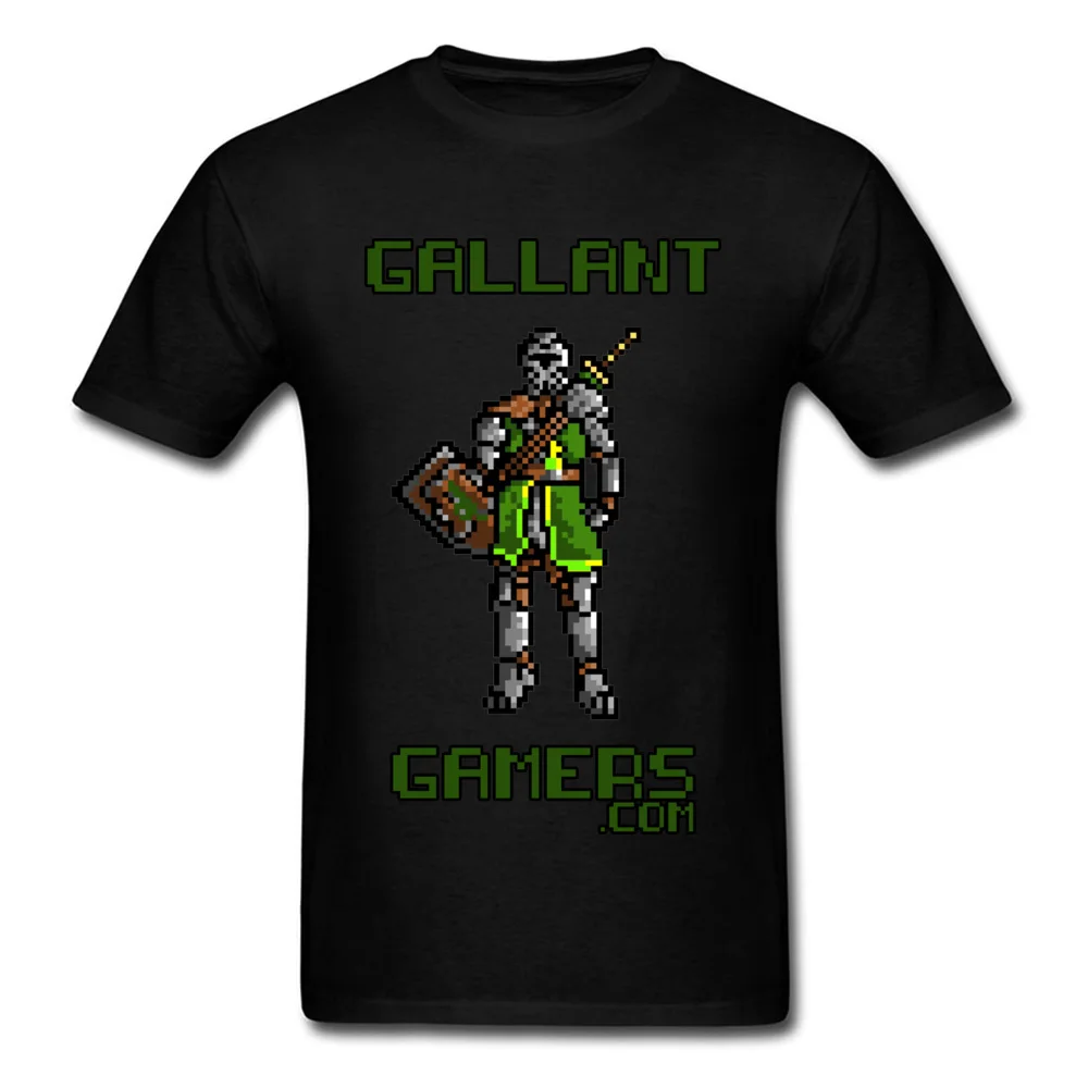 Fitted Men T-shirts 8Bit Knight Classic Tops Tees 100% Cotton Short Sleeve Printing Tops & Tees Round Neck Drop Shipping 8Bit Knight black