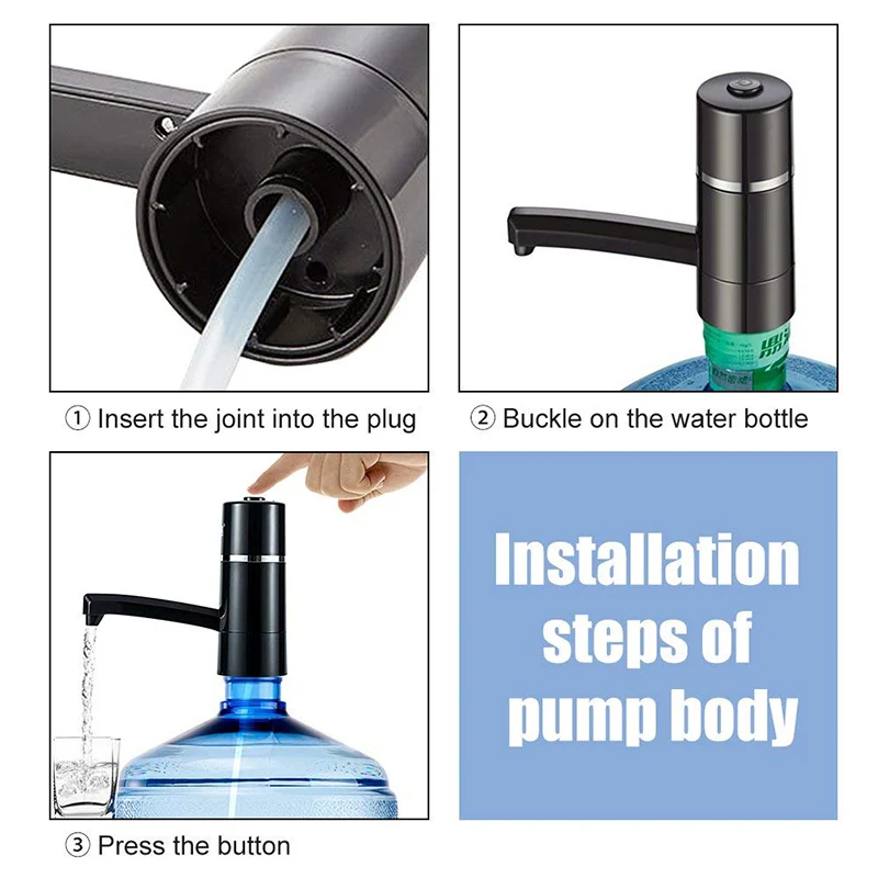 Электрический водяной насос для бутылки беспроводной всасывающий блок питьевой гидростат кухонные инструменты диспенсер для воды кран