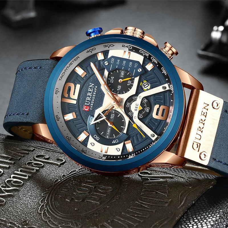 2019 New Curren Watch Men Chronograph Quartz Military Mens Watches Top Brand Luxury Waterproof Watch Reloj Hombre Zegarek Mesk