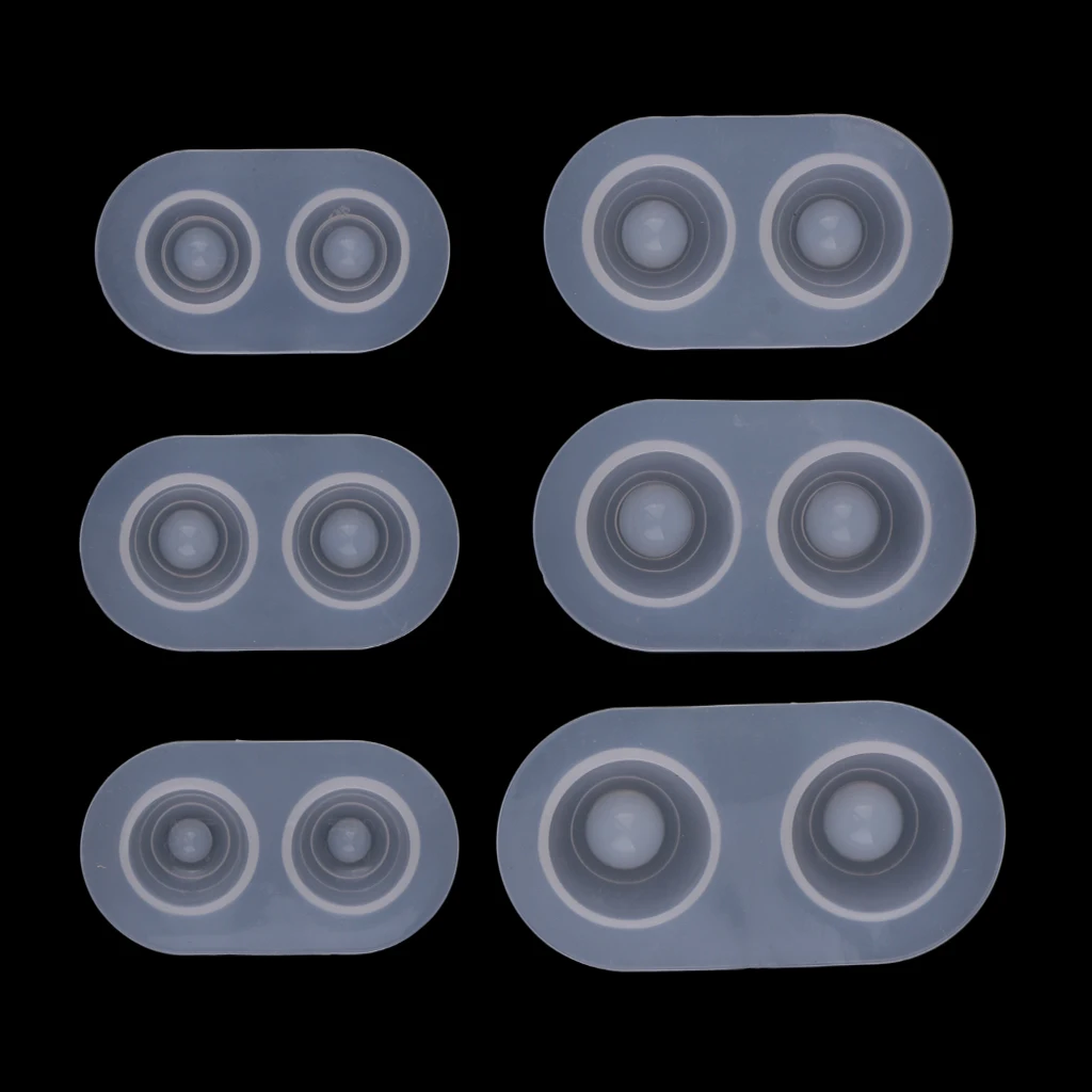 6 Sizes Silicone BJD Doll Eye Mold Resin Casting Pressure Eye DIY Molds Base