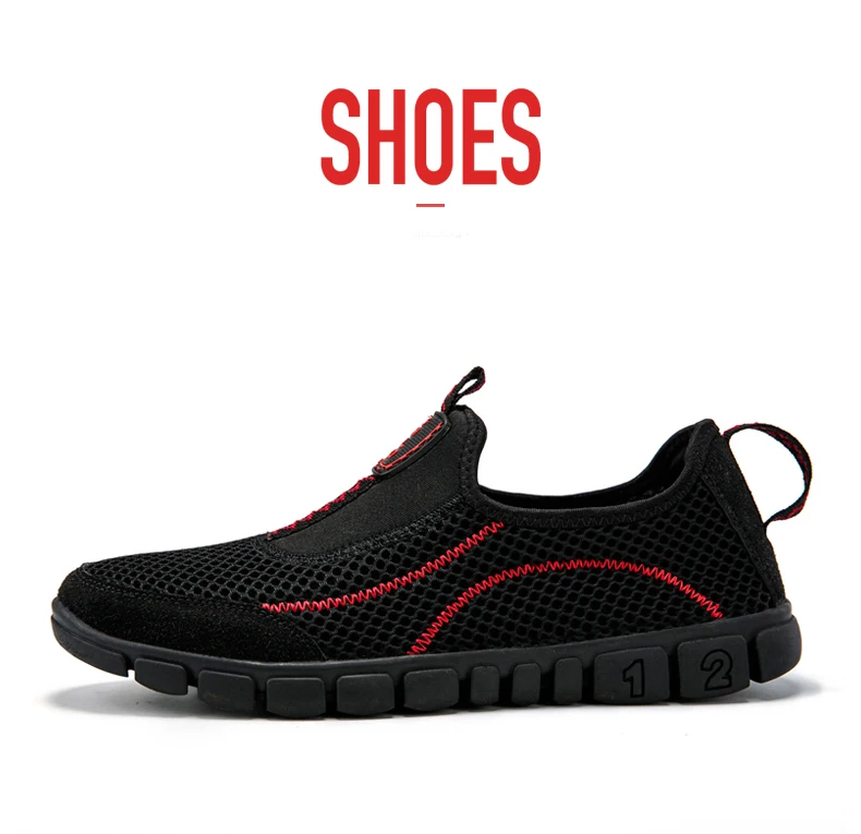 Новая Мужская Уличная обувь для пешего туризма, воздухопроницаемые кроссовки без шнуровки для мужчин размера плюс, Мужская обувь для трекинга