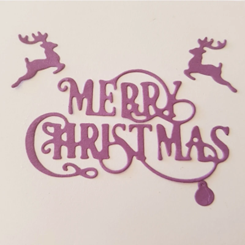 

Ufurty Merry Christmas Metal Cutting Dies Stencil DIY Scrapbooking Photo Album Embossing Paper Card Decorative Craft New 2018
