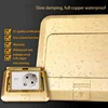 KEKA étage socket UE Plug power socket tout bronze or panneau pop socket avec rj45 ordinateur Sortie Étanche intégré terrain RU ► Photo 3/5