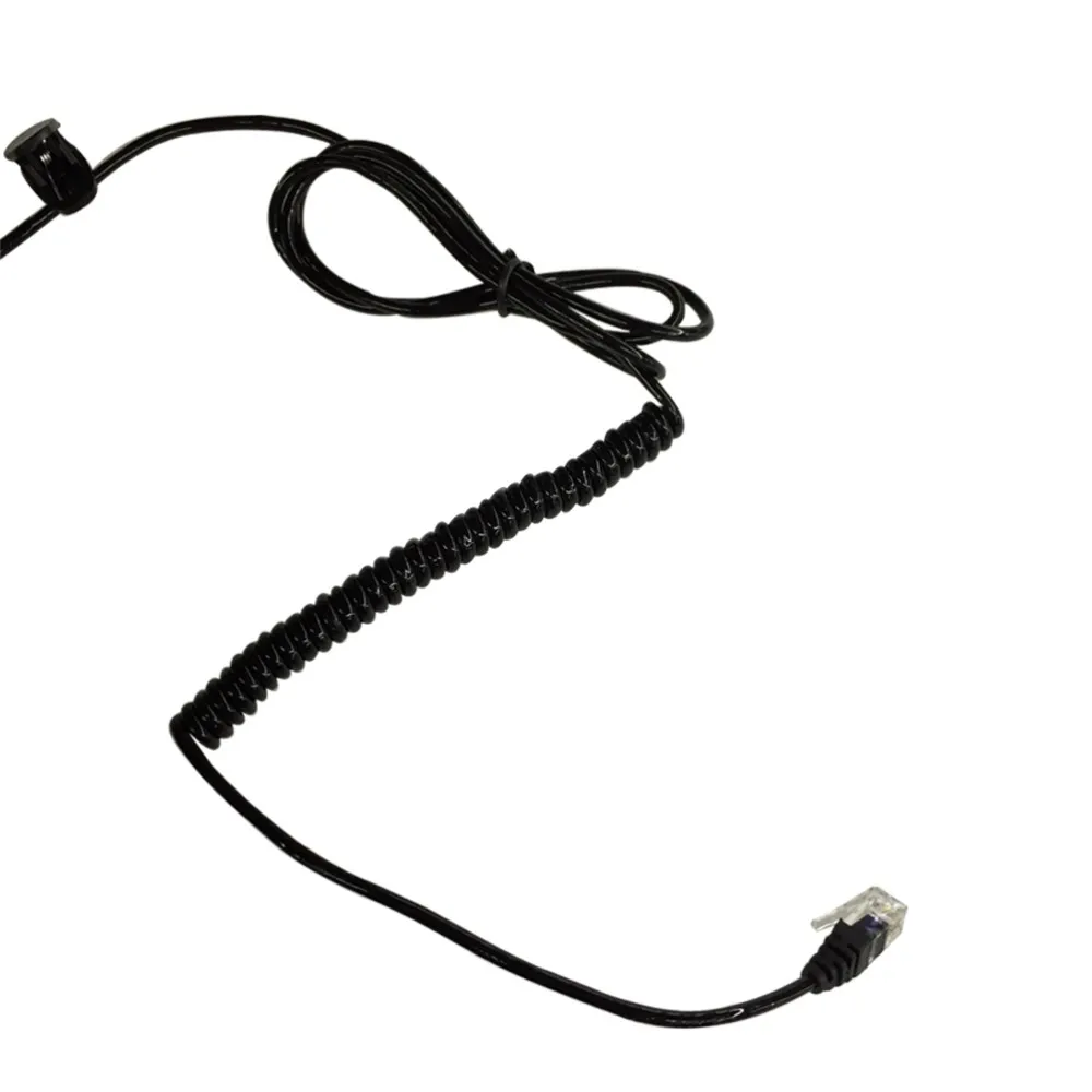 4-pin RJ11 Crystal Head Telephone Monaural Headset MIC Phone Prevent Noise Black Earpiece (4)
