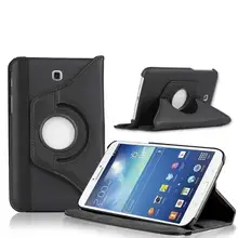 Для samsung Galaxy Tab 3 7,0 SM-T210 T211 P3200 P3210 360 градусов вращающийся искусственная кожа флип подставка Tablet чехол принципиально Капа+ ручка