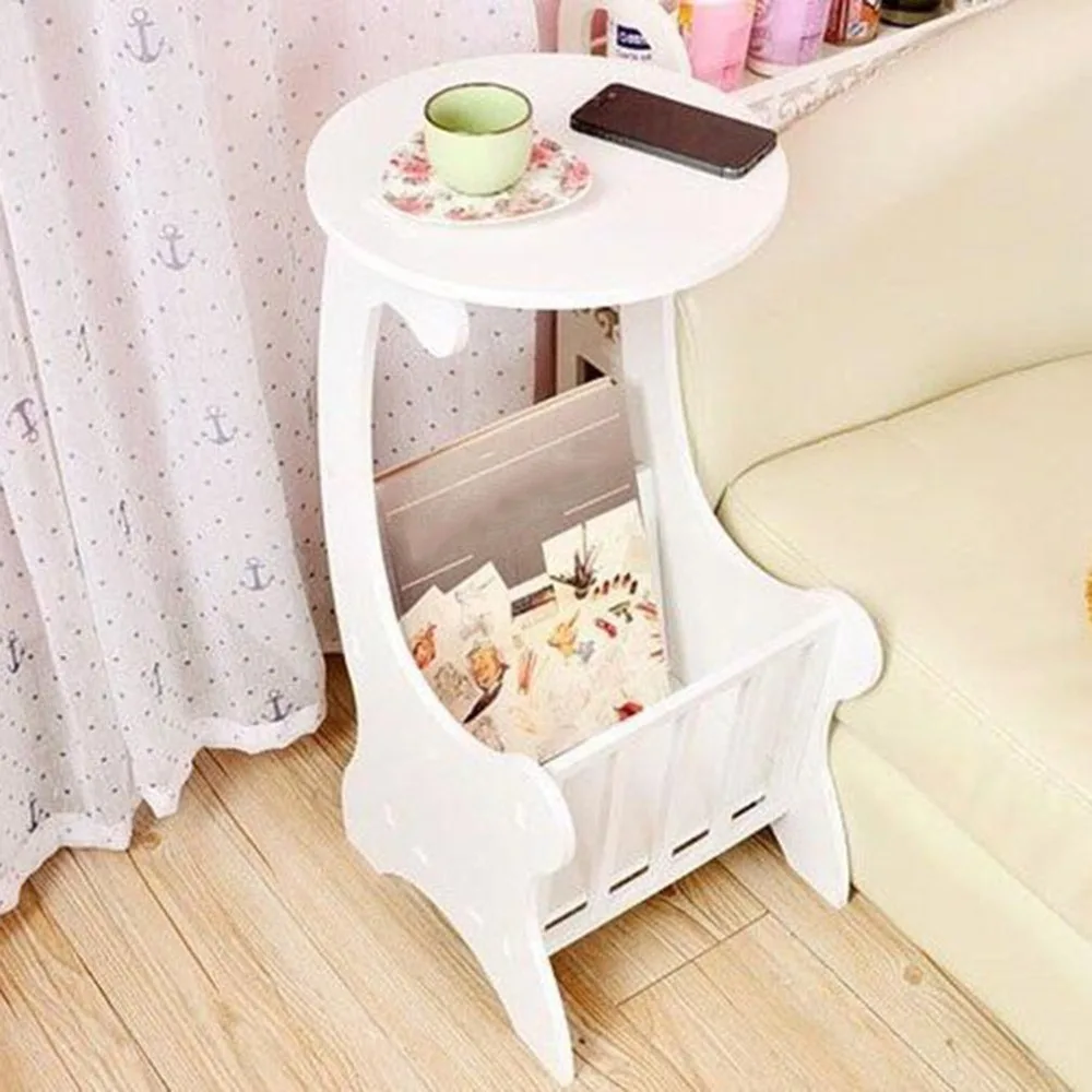 Деревянный журнальный стеллаж для хранения дивана торцевой боковой чайный стол цветочный дисплей подставка для спальни прикроватный