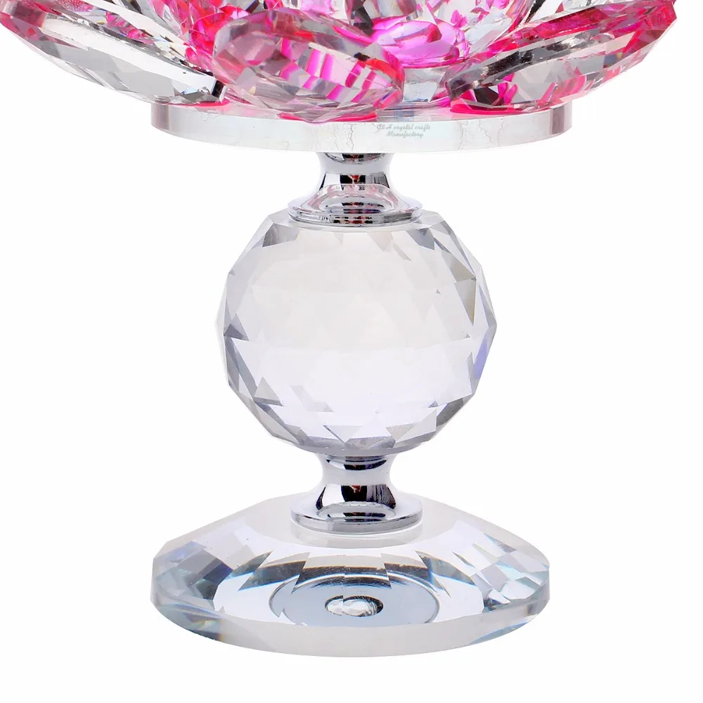 crystal lotus flower candle holder-11