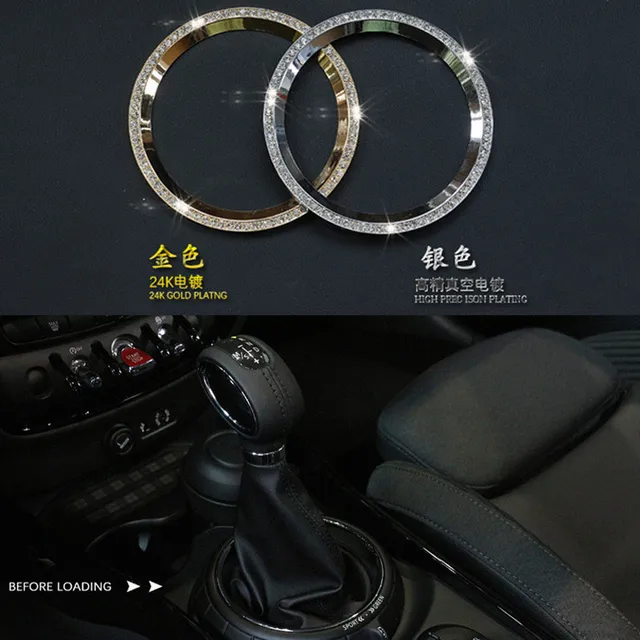 New Luxury Crystal Car Gear Border Decoration Accessories For Mini