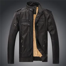 Mens Winter Leather Jackets Male Motorcycle Fashion Casual Faux Fur Coats PU Leather Jacket Jaqueta De