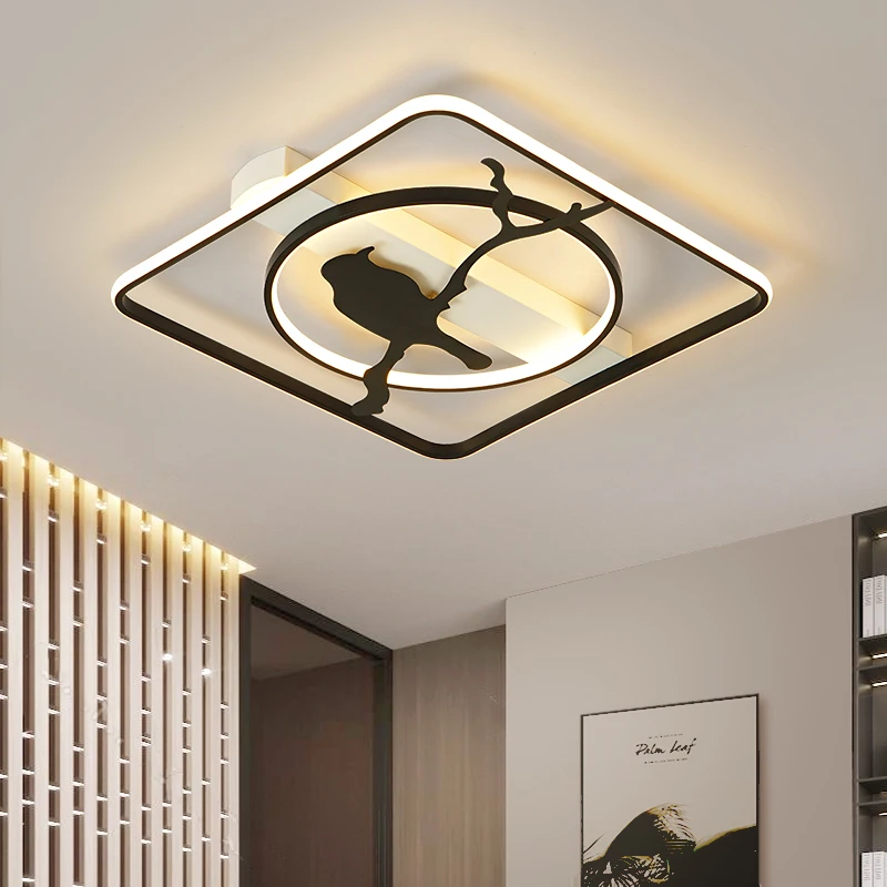 

Best Hot Modern Led Ceiling Lights For Living Room Bedroom Dimmable RC Round Rectangle Ceiling Lamp White/Black Color Fixtures