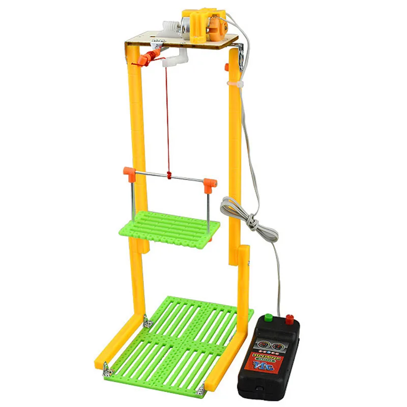  Diy Physics Science Experiment Wire Control Elevator Lift Model Creative Electric Toy Handmade Asse
