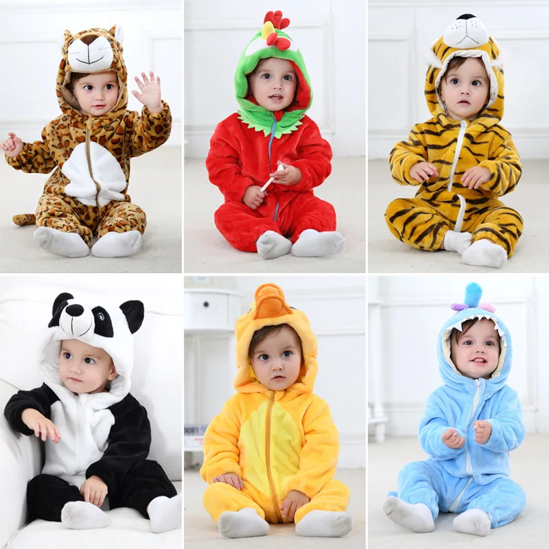 Комбинезоны с капюшоном для новорожденных мальчиков и девочек; забавная зимняя одежда с длинными рукавами для малышей; Детская осенняя одежда