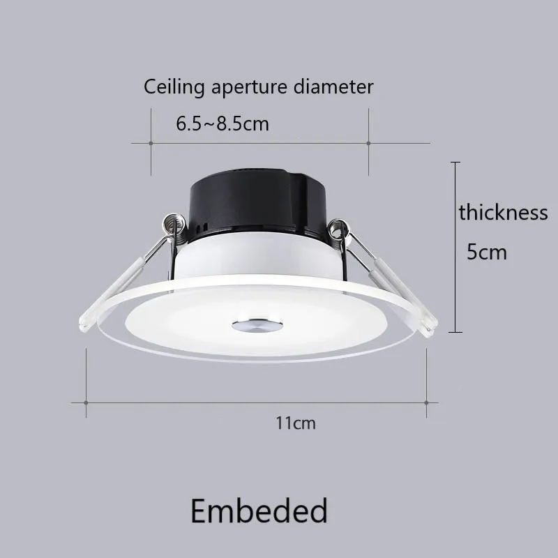  Glass droplight Led Aisle Corridor Lighting Ceiling Living Room Bedroom Decoration Ceiling Light Ce - 32999381276