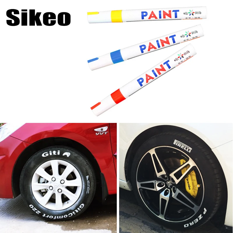

10 Colors Car Tire Mark Waterproof Pen Tread Rubber Metal Marking Polish Multi-function Varnish Mark DIY Paint Marcador Caneta