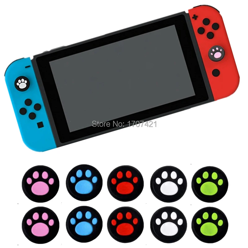 

8 pcs Cat Claw Silicone Analog Thumbsticks Grips Cover for Nintend Switch NS Joy Con Stick Caps Skin for Joy-Con