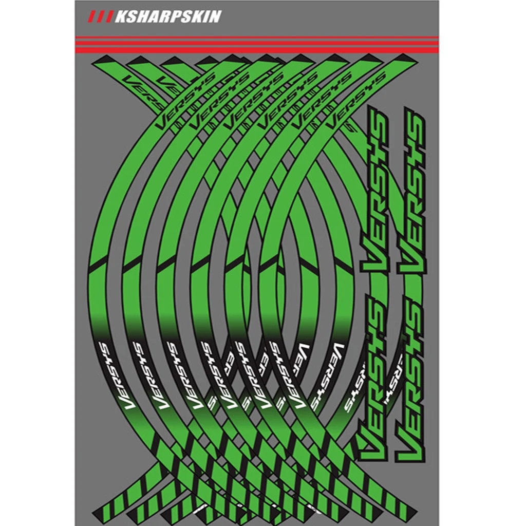 Мотоциклетные обода колеса наклейки колеса Светоотражающие наклейки полосы для Kawasaki Versys