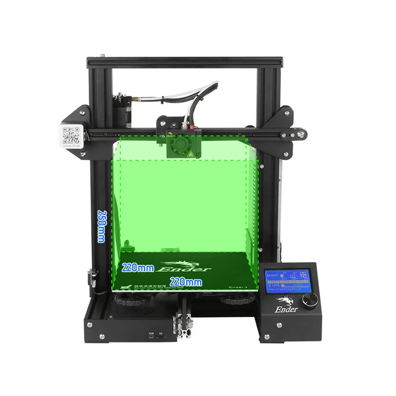

Creality Ender-3 3D Printer Economic Ender DIY KITS With Resume Printing Function V-slot Prusa I3 220x220x250mm Creality 3D