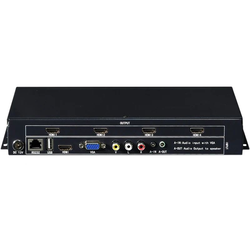 Video Wall Controller HDMI VGA AV USB Processor 2x2 Four images stitching image processor 4TV shows a screen splicing