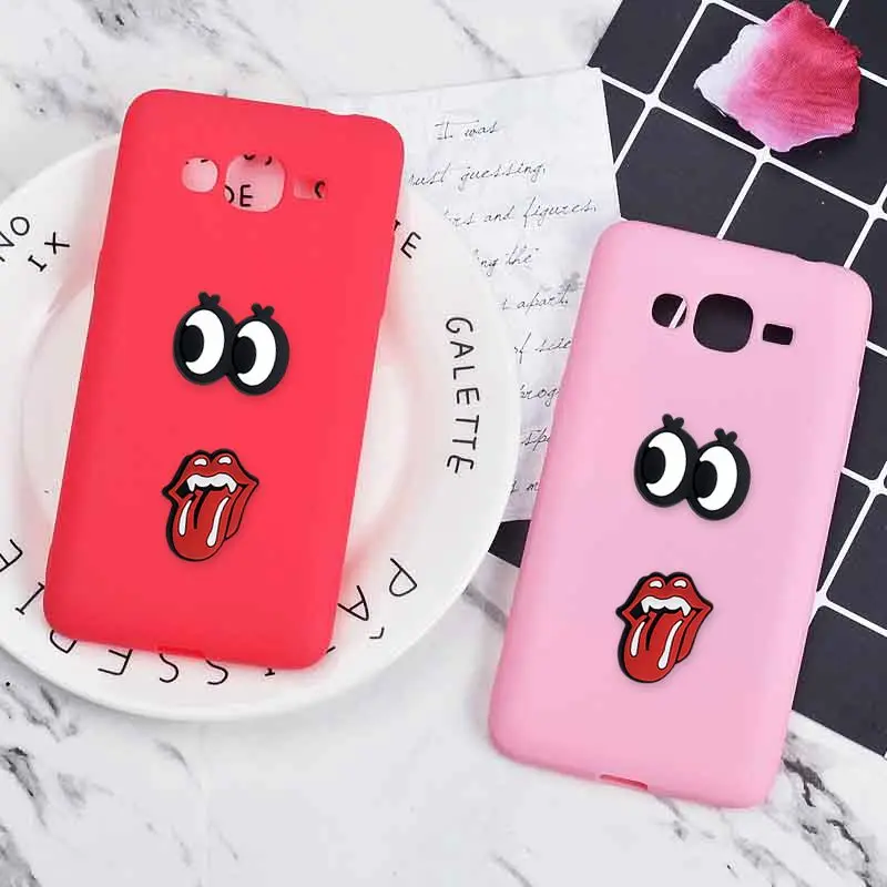 Case For Samsung Galaxy J2 Prime SM G532F G532F G532 3D Mouth Lovely