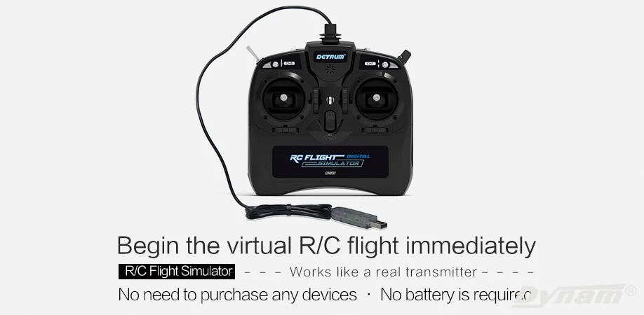 Detrum Dynam 8CH 8 канальный USB симулятор полета RC DTM U001 Mode1|rc flight simulator|flight simulatorusb rc |