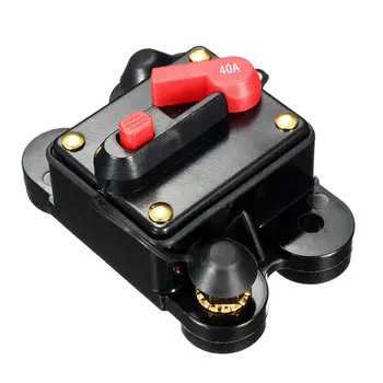 

Vehemo 40A 12-24V Audio Circuit Breaker Car Circuit Breaker Car Reset Circuit Breaker Audio Electronics Durable Fuse Holder