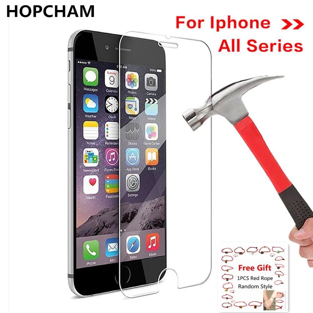 Закаленное стекло премиум класса 9H для iPhone 4 4S 5 5s 5se 6 s 7 8 plus X XS max XR iPod Touch Защитная