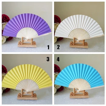 

Elegant paper hand fan customized wedding gifts souvenir for guests