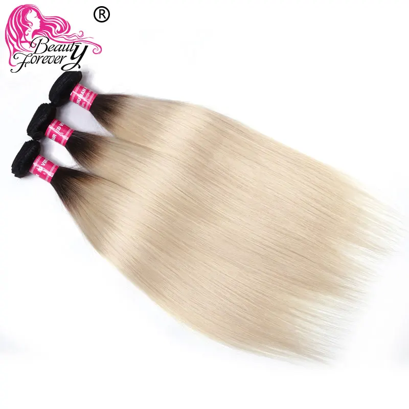 Beauty Forever Ombre #1B/613 бразильские прямые волосы 4 пучка 100% Remy человеческие ткет