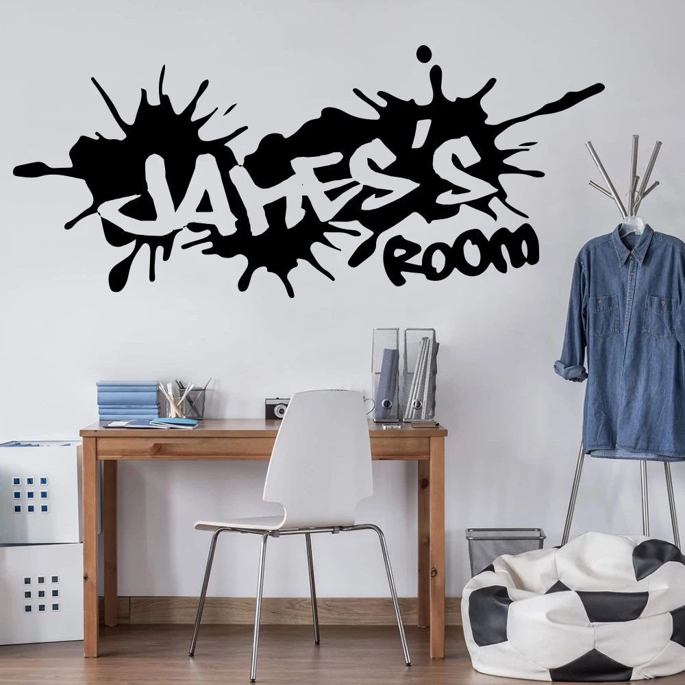 Custom Name Graffiti Street Culture Wall Sticker Boy Room