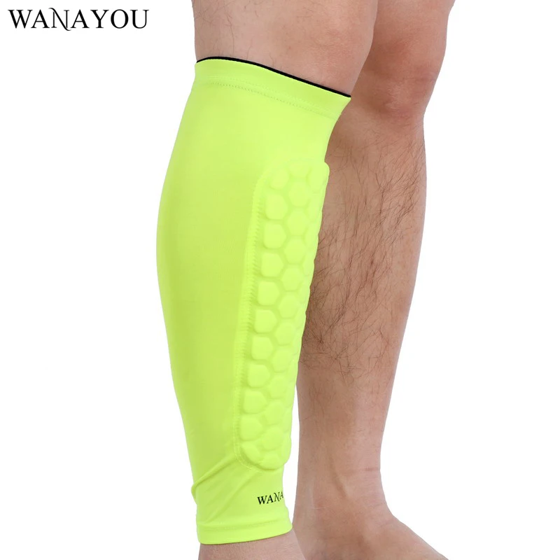 WANAYOU Football Shin Guards Protector Soccer Anti crash Leg