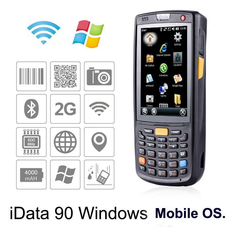 От двери до двери iData90 Windows Mobile 6,5 Операционная система 1D 2D можно крепить любые приспособления: PDA с поддержкой Wi-Fi Bluetooth IP67 512 MB Встроенная память памяти