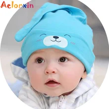 Aelorxin Baby &Kids New Baby Hat Autumn Winter Baby Beanie Warm Sleep Cotton Toddler Cap Kids Newborn Clothing Accessories Hat