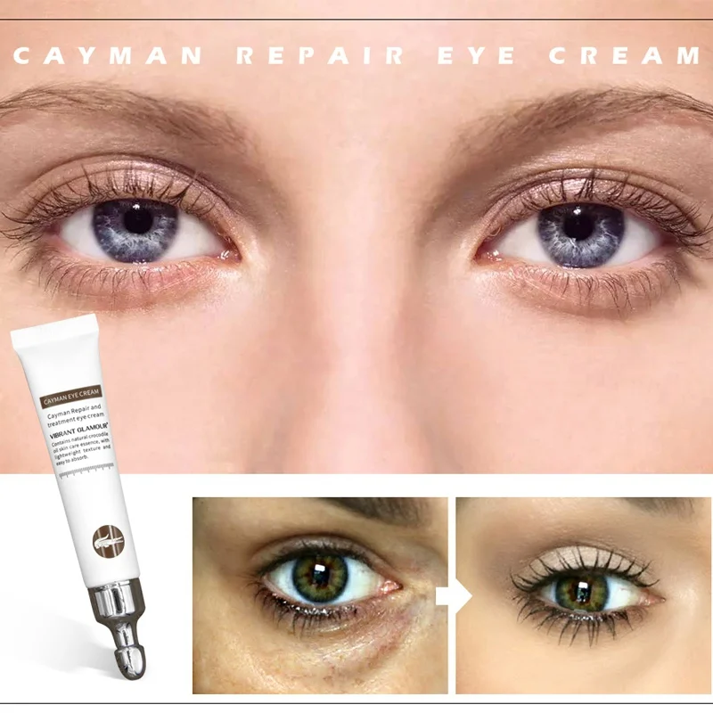 

Eye Essential Cream Crocodile Repair Eye Cream Hydrating Remove Dark Circle Fat Granule Smooth Fine Lines Cream