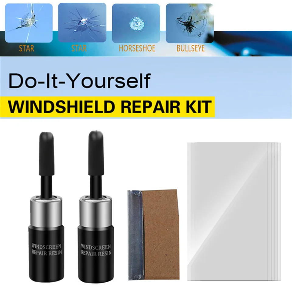 Car Window Glass Crack Chip Resin Windscreen Windshield Repair Tool Kit DIY 