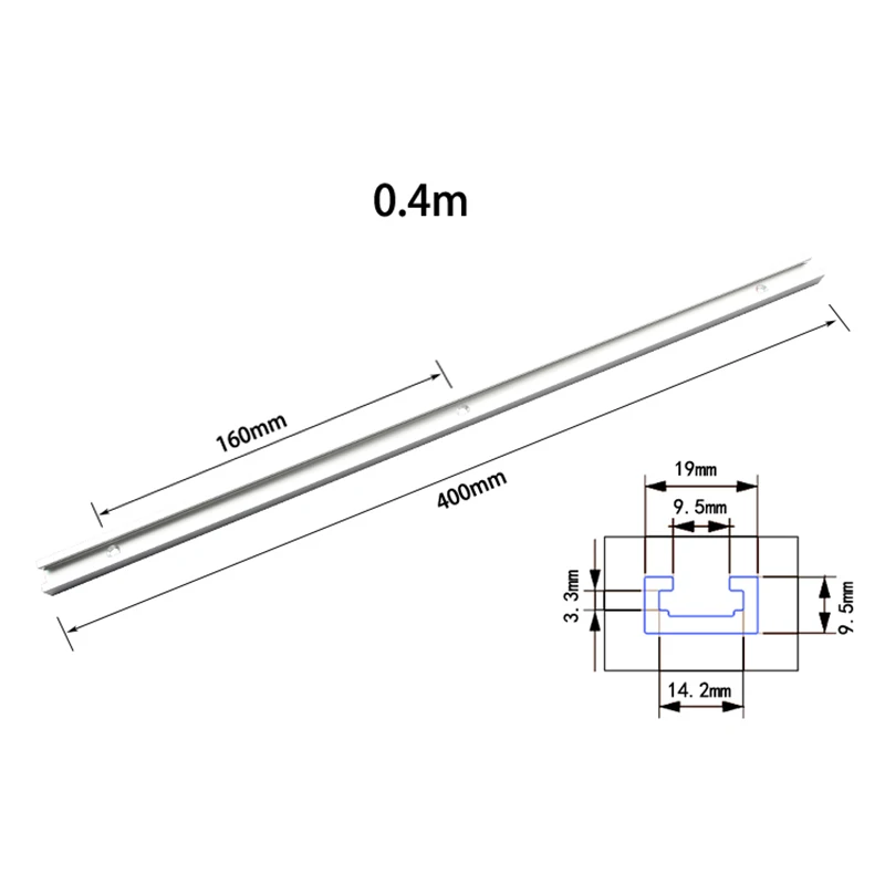 Деревообрабатывающий Т-образными пазами направляющая для резки/Слот для 300/400/500 мм/600 мм/800 мм алюминиевый Т-образная дорожка для фрезерный станок