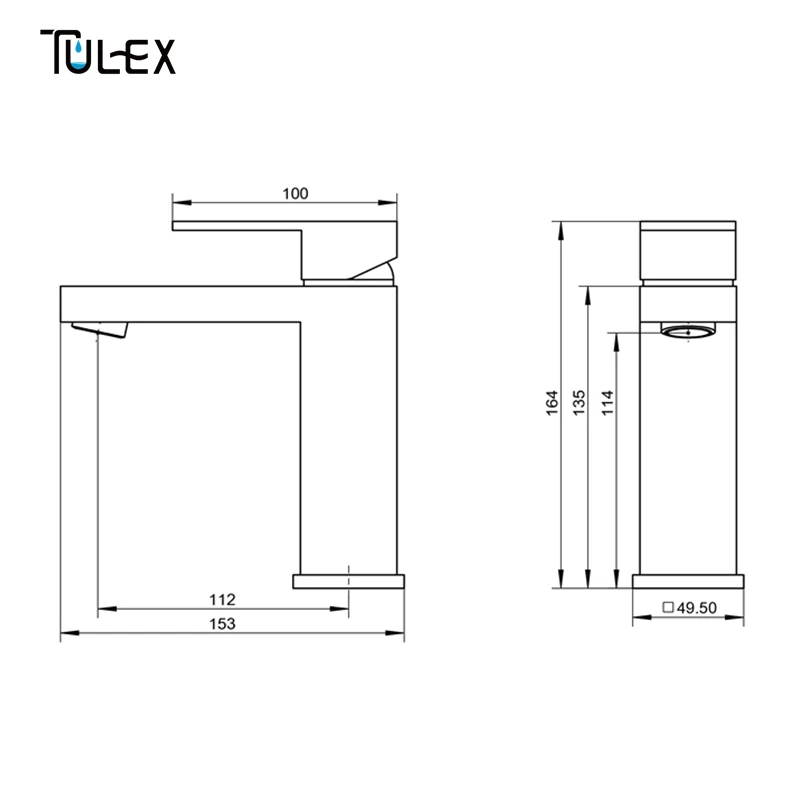 TULEX смеситель кран твердая латунь тело Горячая и холодная вода смеситель Керамический картридж хромированные аксессуары для ванной комнаты