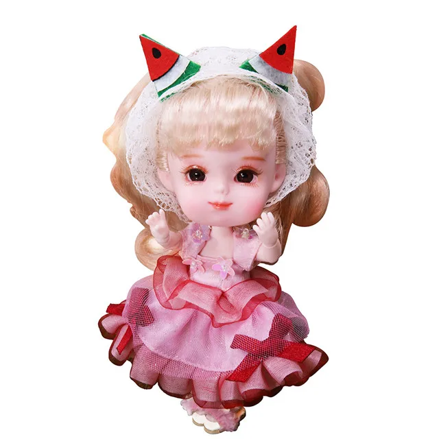 Мечта фея 1/12 BJD кукла 26 шарнирное тело ob11 мини кукла с обувью 14 см милая детская Подарочная игрушка, имя от DODO - Цвет: watermelon