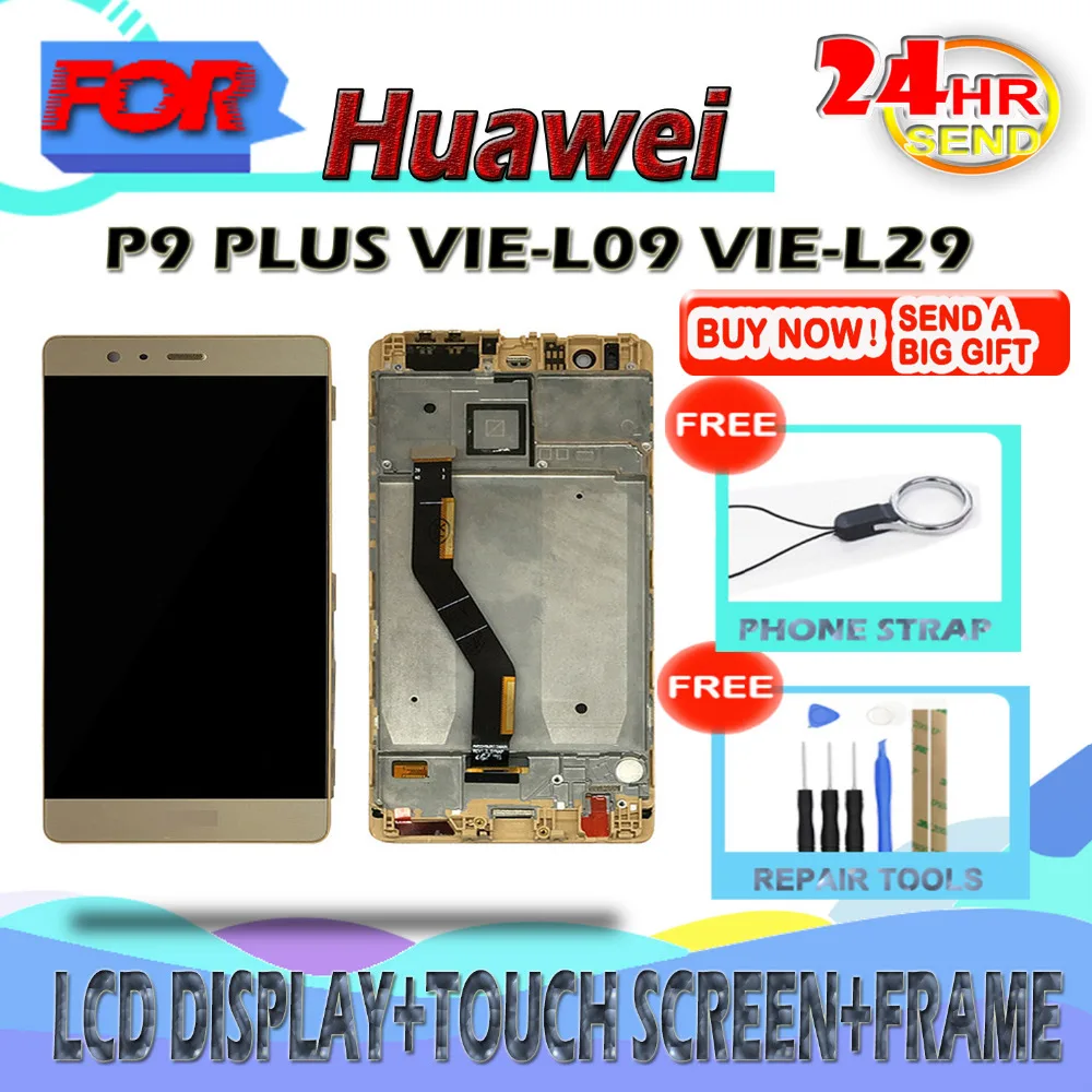 SZHAIYU AMOLED ЖК дисплей для Huawei P9 Plus VIE L09 L29 OLED сенсорный экран дигитайзер с