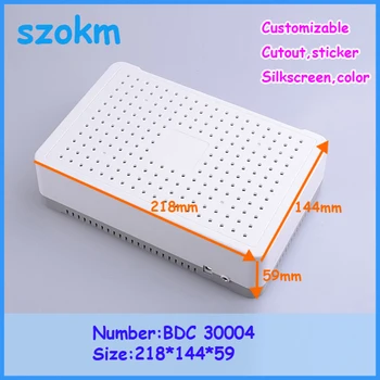 

4pcs/lot abs case electronics box diy electronic box para eletronica szomk control enclosure 218x144x59 mm