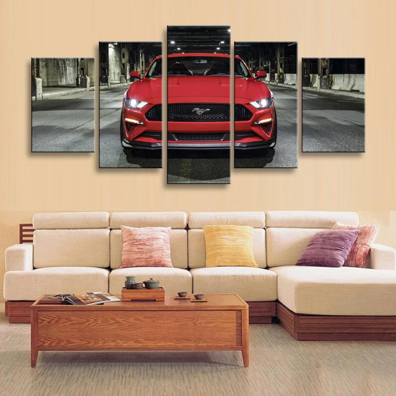 5 pieces high-definition print World famous car canvas oil painting poster and wall art living room picture C5-084 (3)